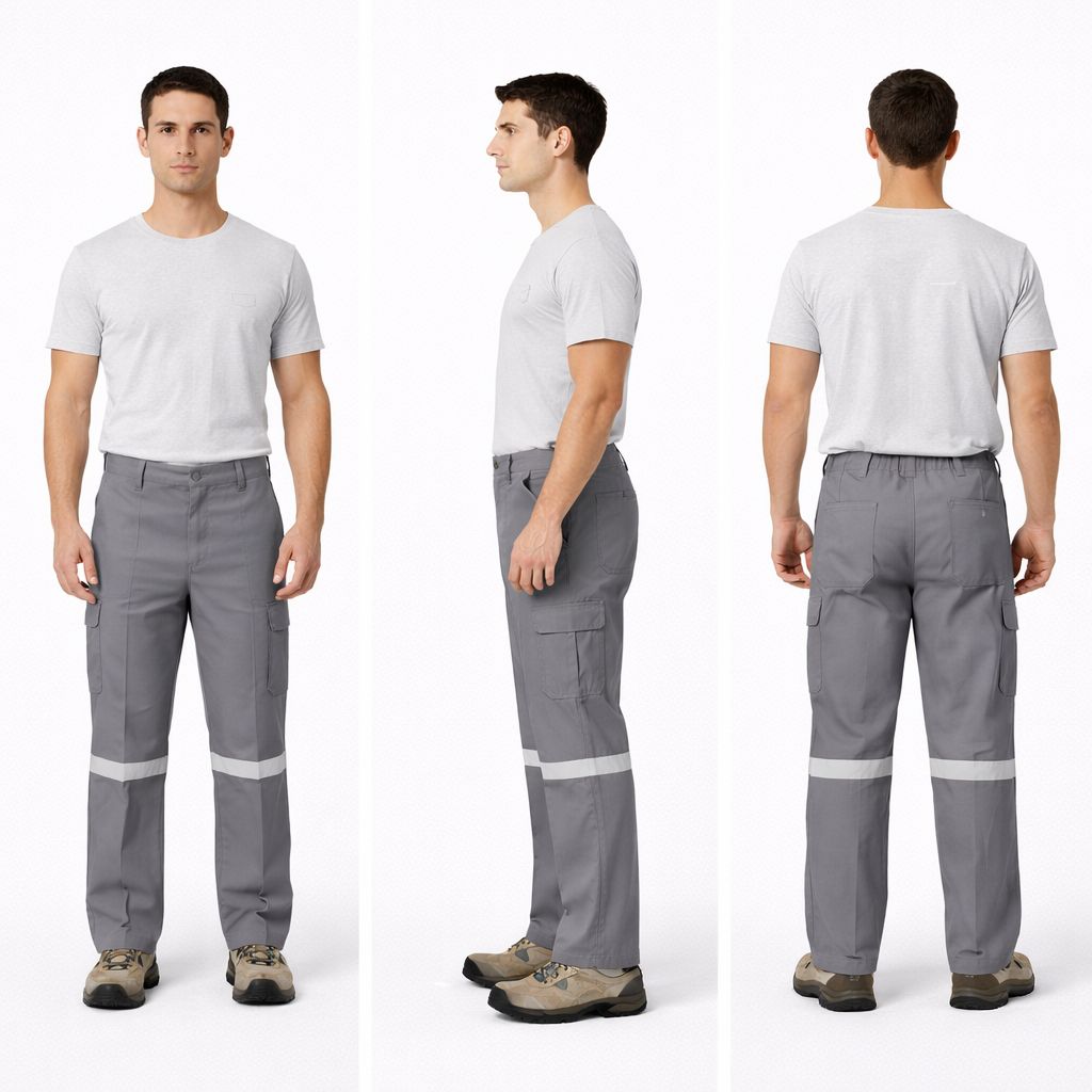 16/12 Gri Gabardin İş Pantolonu 5 Cepli Yazlık İnce Kumaş