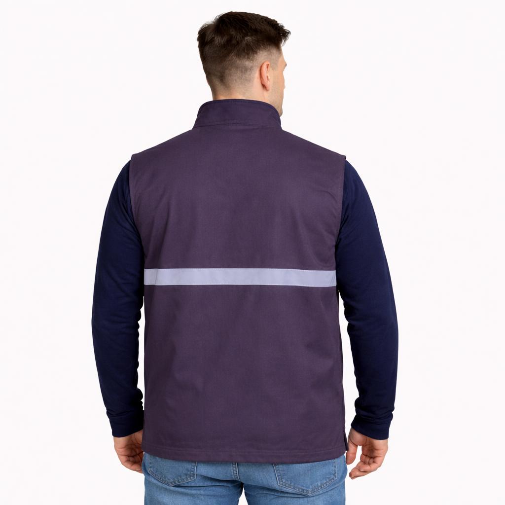 16/12 Gri Gabardin Çok Cepli Reflektörlü Yazlık Yelek