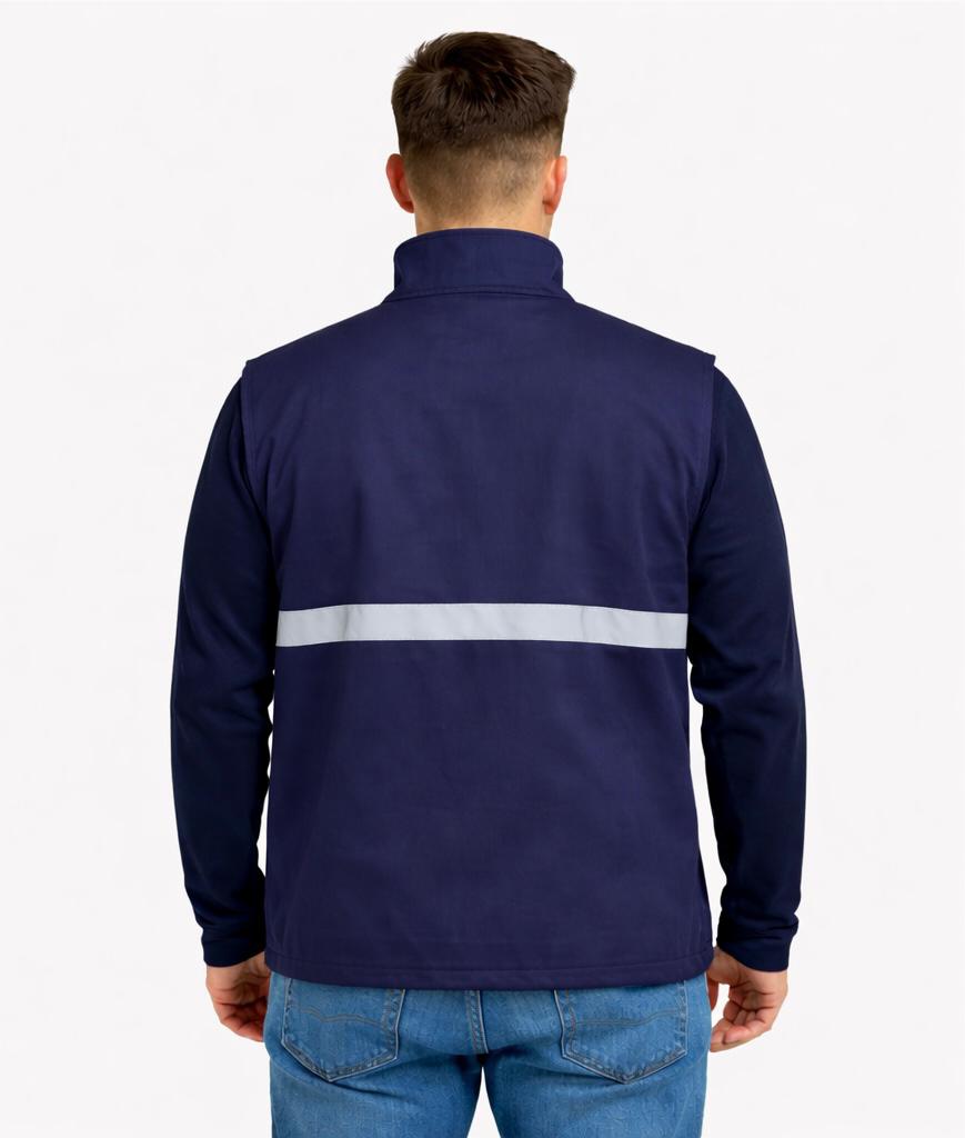 16/12 Lacivert Gabardin Çok Cepli Reflektörlü Yazlık Yelek