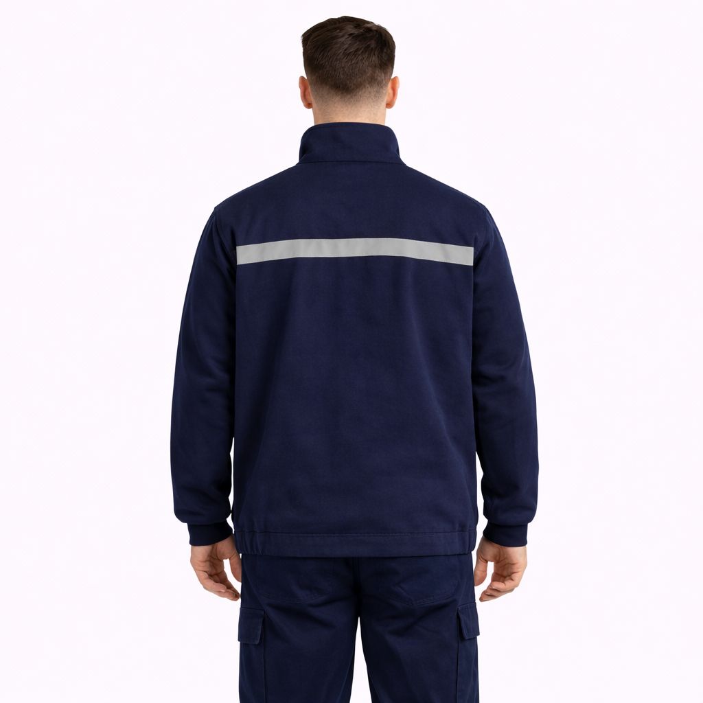 7/7 Lacivert Gabardin Kapitoneli Kışlık İşçi Montu