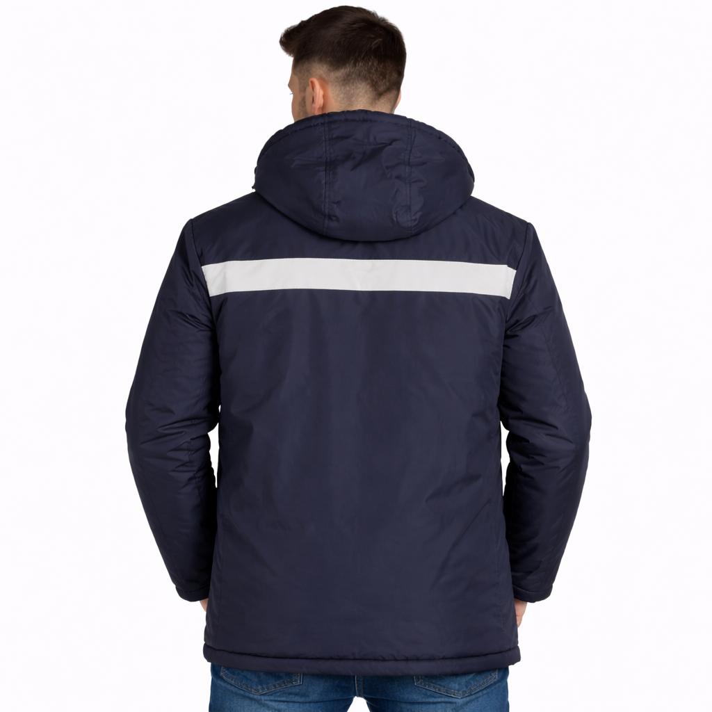 Bondit Polarlı Lacivert Reflektörlü Kapüşonlu Mont