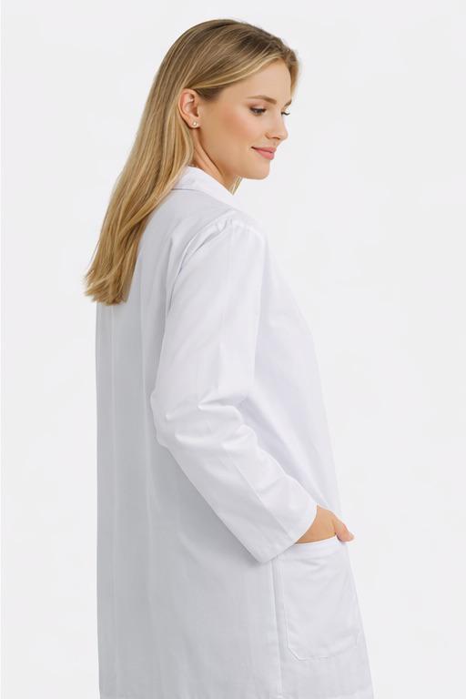 Beyaz Kadın Doktor Hemşire Laboratuvar Önlükleri Şık Dayanıklı