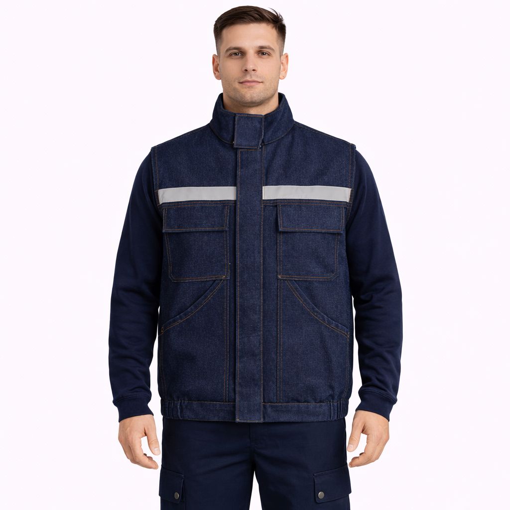 Kot İş Yeleği Reflektörlü Kapitoneli