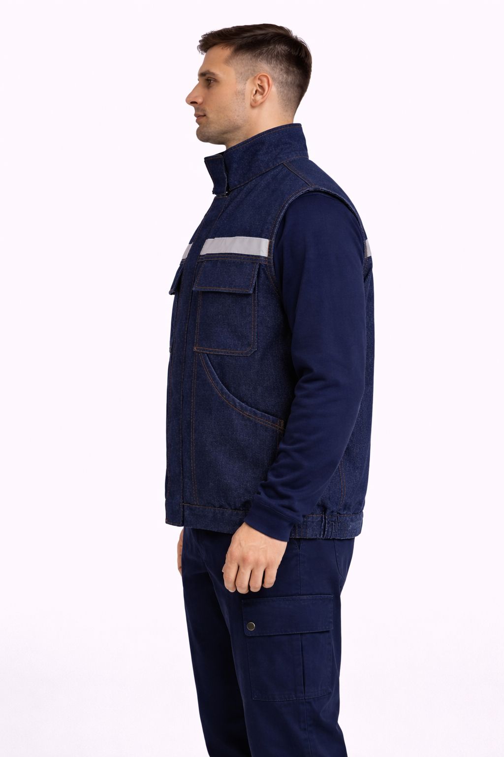 Kot İş Yeleği Reflektörlü Kapitoneli