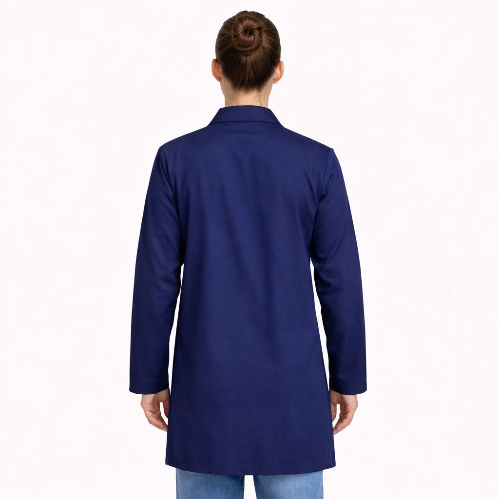 Lacivert Kadın Doktor Hemşire Laboratuvar Önlükleri Şık Dayanıklı