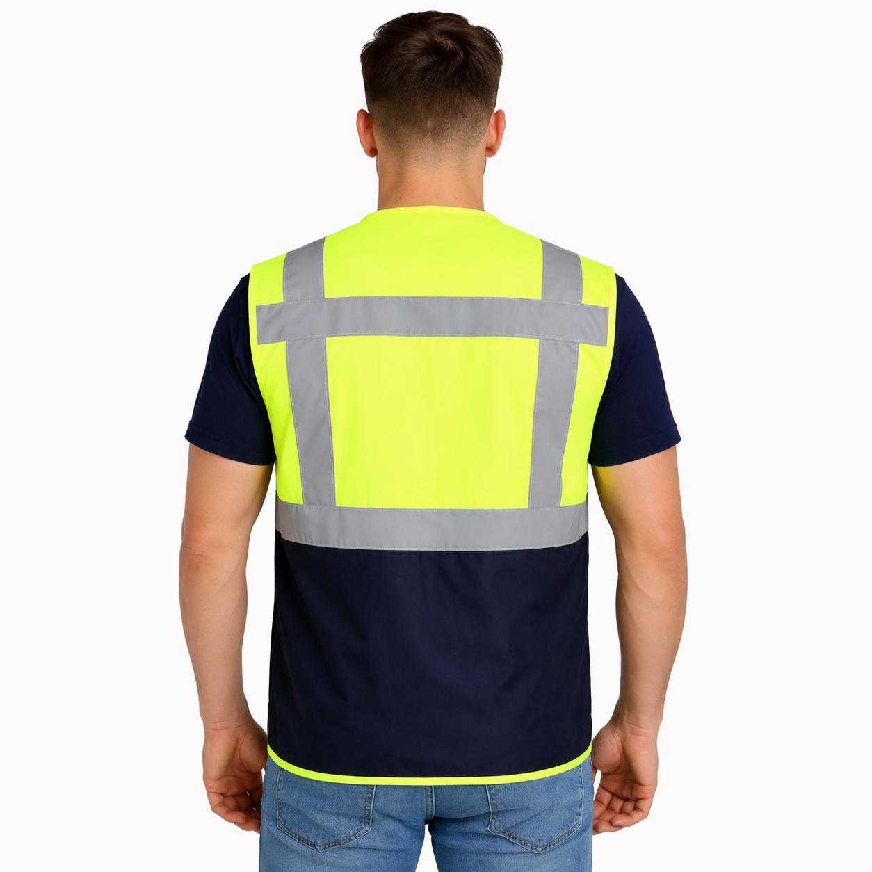 İkaz Yeleği Mühendis Tipi Cepli Fosforlu Reflektörlü