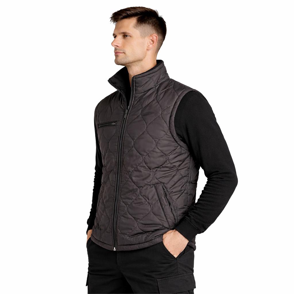 Mikro Yelek Su Geçirmez İçi Polarlı Siyah